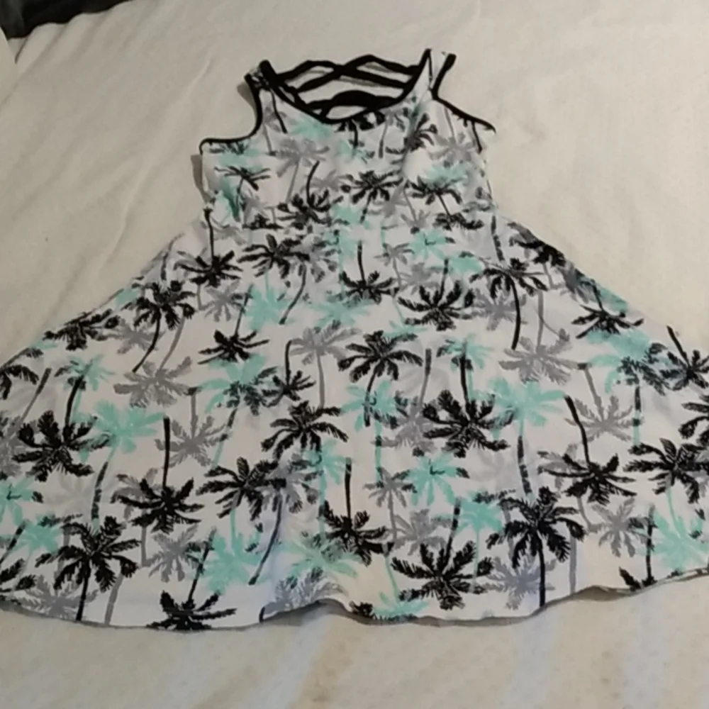 Girls SO palm tree sundress